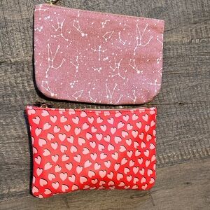 NWT ISPY Pink and Red Heart Print Pouches & Products!